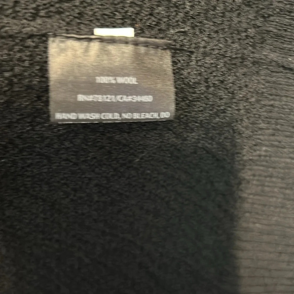 Eileen Fisher Black Wool Open Sweater Vest, XS, Draped Front - Picture 6 of 6